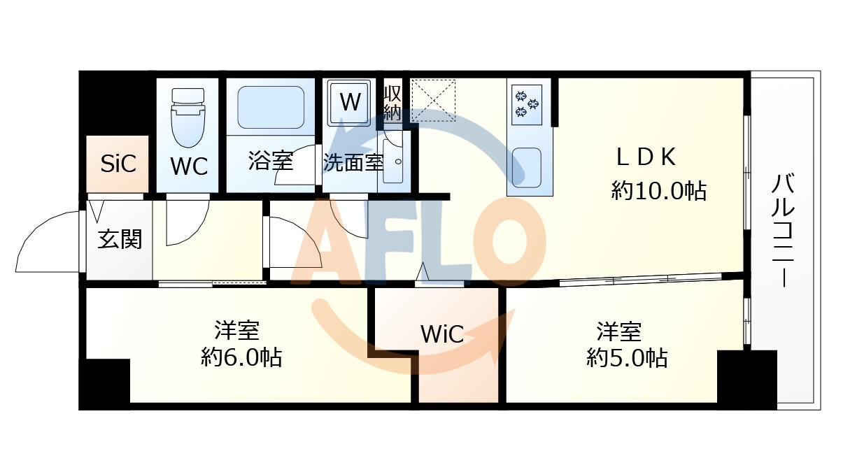 アーバネックス南森町WEST　堀川小学校区の間取り|アーバネックス南森町WEST　間取り