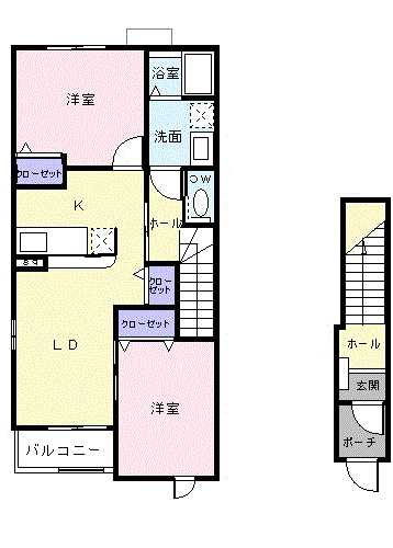 【間取り】 | ＫハウスⅣ
