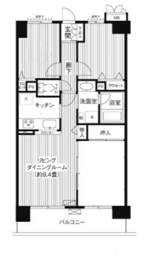 アイリス壱番館の間取り|間取りです。