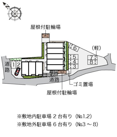 【駐車場】 | クレイノアペルト泉佐野Ⅰ