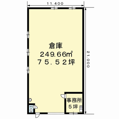 南落合１４番地倉庫の間取り