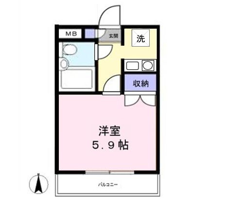 マインズ大和の間取り|物件の間取図です。