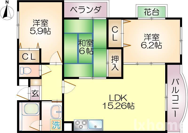 ディアコート真砂の間取り