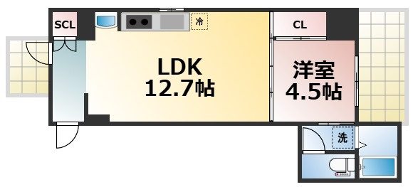 【間取り】 | ブリリアントコートクラージュ　仲介手数料無料