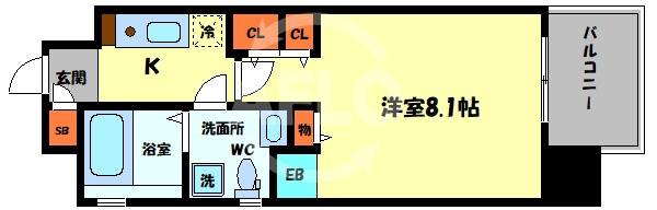 グラマシー京橋（旧エコロジー京橋レジデンス）の間取り|グラマシー京橋　間取り