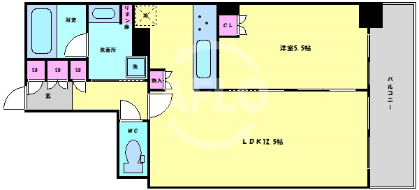 ファインフラッツ北浜の間取り