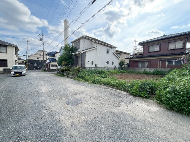 所沢市北秋津売地の前面道路含む現地写真|前面道路含む現地写真です