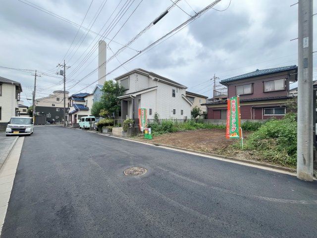 所沢市北秋津売地の前面道路含む現地写真