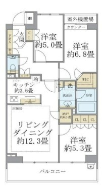 プラウド代々木初台の間取り