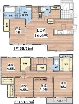 福岡市南区老司5丁目5期　１号棟の間取り