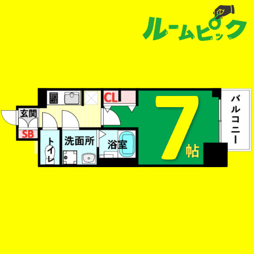 S-RESIDENCE熱田Ⅱ　名古屋市賃貸　仲介手数料無料の間取り