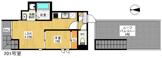 【間取り】 | Grandtic La Vita 野芥