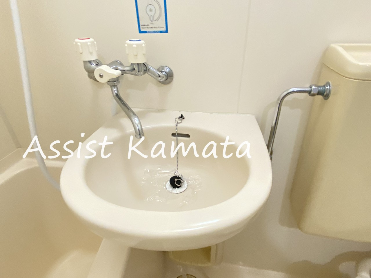 パレス川端の洗面所|写真は同タイプの別号室です