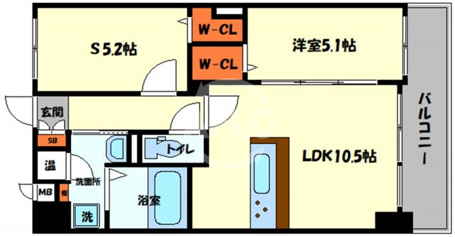 メゾンクラウン鷺洲　鷺洲小学校の間取り|メゾンクラウン鷺洲　間取り