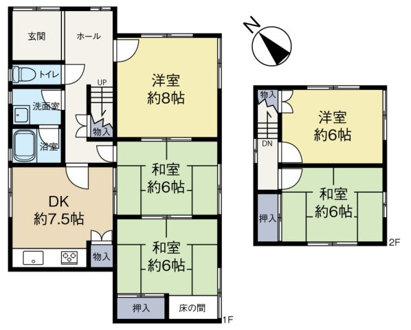 阪南市緑ヶ丘２丁目中古戸建の間取り