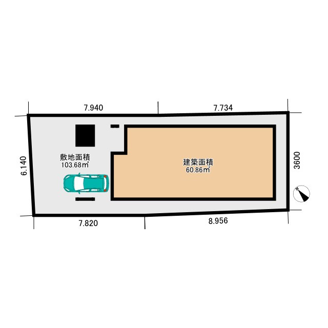 新築戸建・渋谷区本町一丁目の区画図