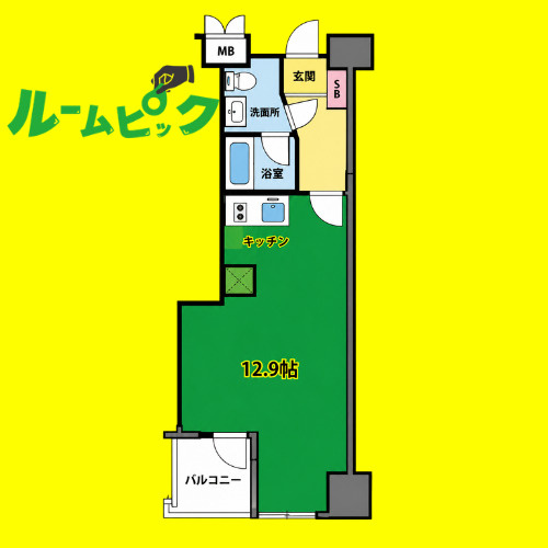 グラン・アベニュー栄　名古屋市賃貸　仲介手数料無料の間取り