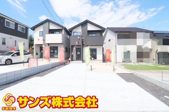 郡山市七ッ池町　　　  ２号棟　　　橘小学校、郡山第３中学区　の外観|南側から見た駐車場を含む外観♪