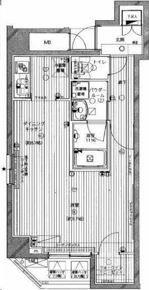 メインステージ浅草橋Ⅱの間取り