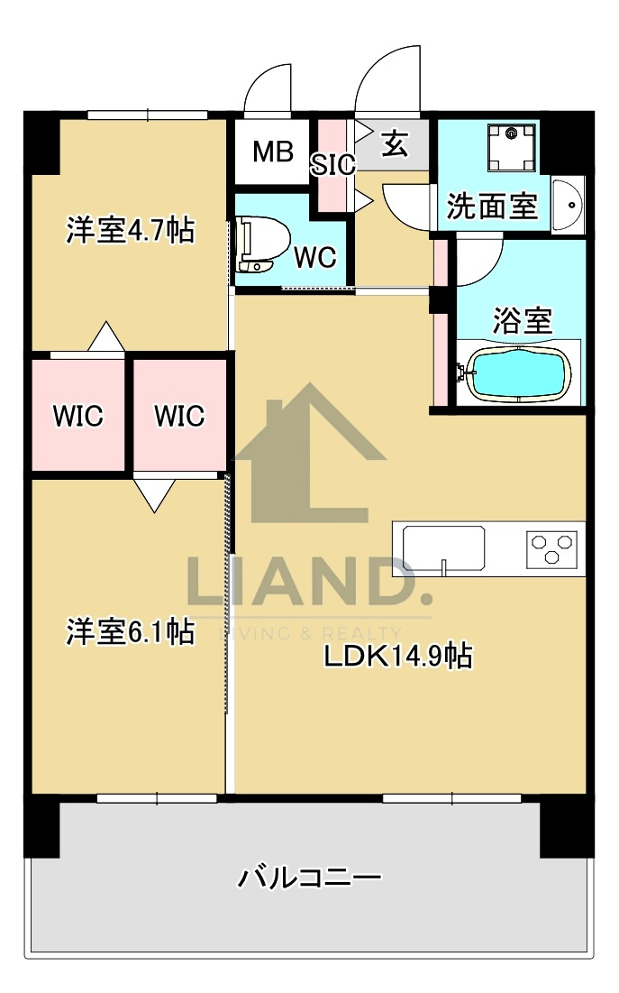 Arista箱崎　筥松小学校区の間取り|Arista箱崎