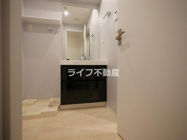 iCube森ノ宮の独立洗面台|独立洗面台、朝の身支度には欠かせません