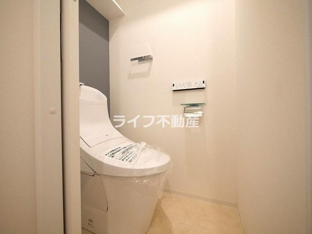 iCube森ノ宮のトイレ|落ち着いた色調のトイレです