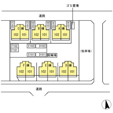 多摩市東寺方１丁目のタウンの区画図