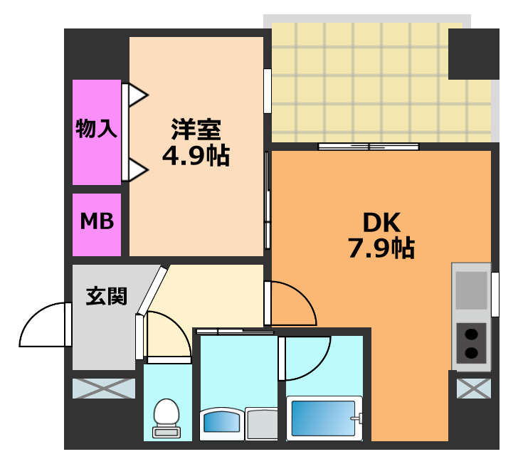 Gluck芥川（グリュック）の間取り