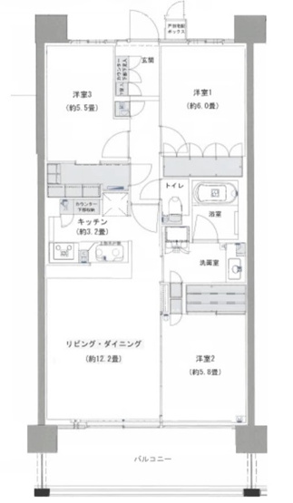 【間取り】 | ルネ横浜戸塚　戸塚駅まで13分/ペット飼育可能/オートロックで安心/築5年の築浅マンション
