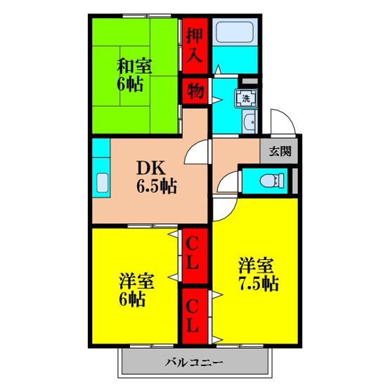【間取り】 | セジュール南江口Ⅱ