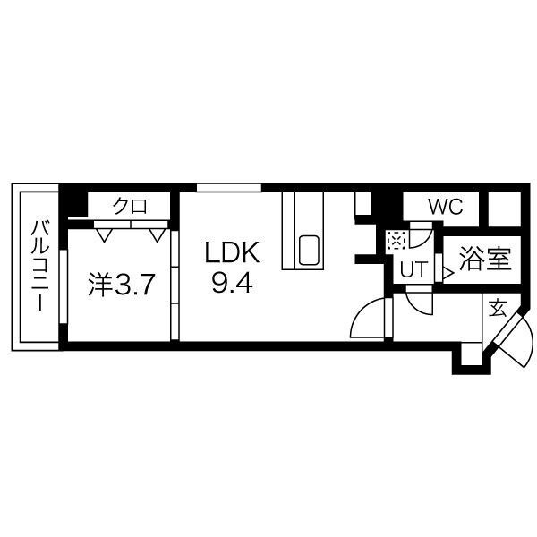 リップル南森町Ⅰの間取り|リップル南森町I　開放感ある間取り