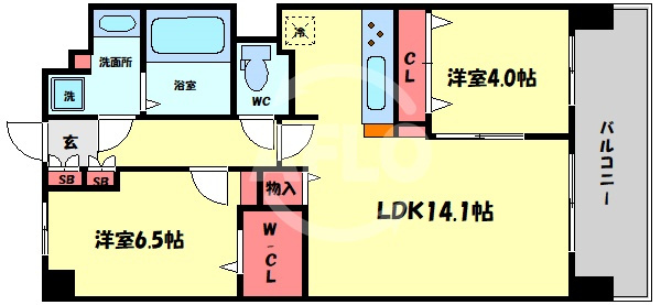 ポラリス松ヶ枝　堀川小学校区の間取り|ポラリス松ヶ枝　間取り
