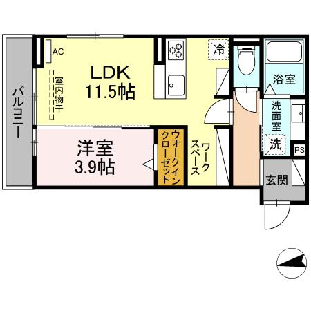 【間取り】 | D-square湊町 