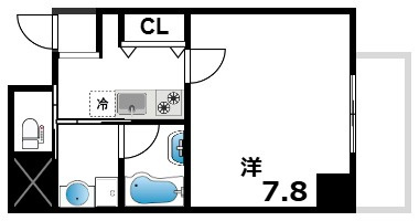 神戸市東灘区深江本町３丁目の賃貸マンションの間取り