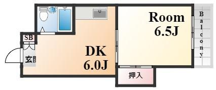 シンエーハイツ六甲道の間取り