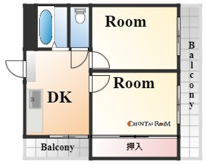 神戸市東灘区本山中町３丁目の賃貸マンションの間取り