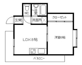 神戸市東灘区西岡本３丁目の賃貸マンションの間取り