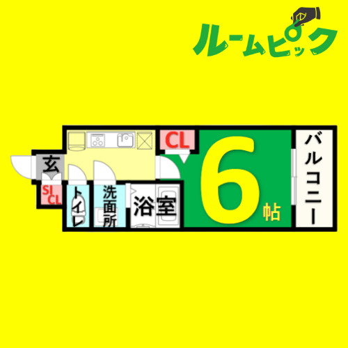 ディアレイシャス上前津　名古屋市賃貸　仲介手数料無料の間取り