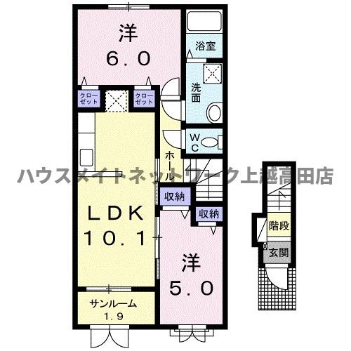 カーサ　アヴェニーレⅡの間取り|間取図
