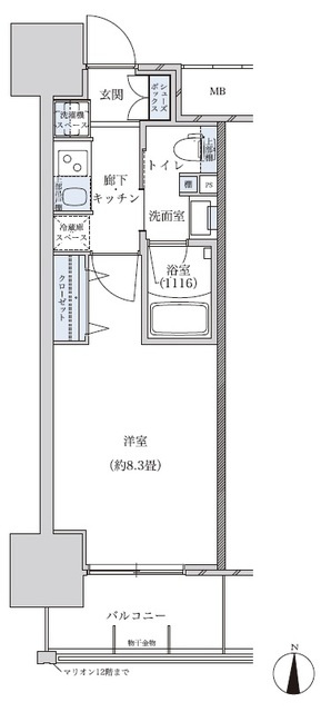 パークアクシス名古屋山王の間取り