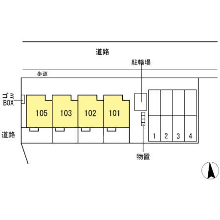 D-roomアスカの区画図