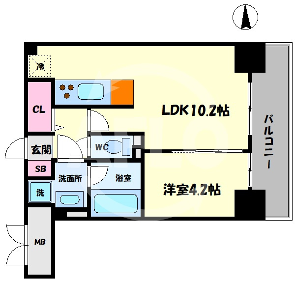 クレグラン北梅田の間取り|クレグラン北梅田　間取り