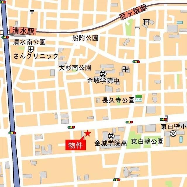アンアージュ白壁の地図