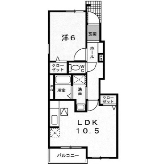 【間取り】 | ビサイド・萩Ｂ