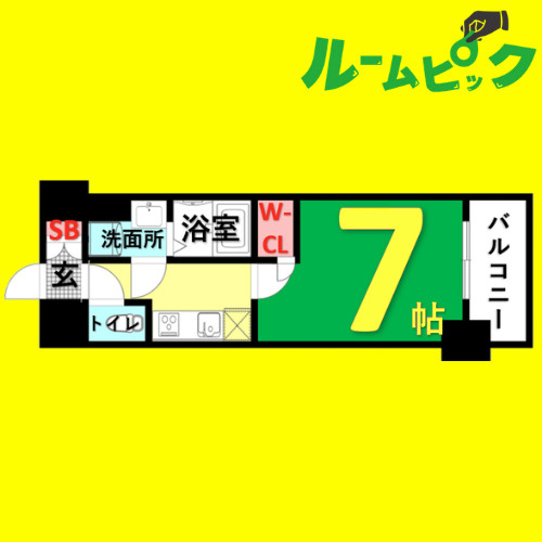 エスリード大須プレシア　名古屋市賃貸　仲介手数料無料の間取り