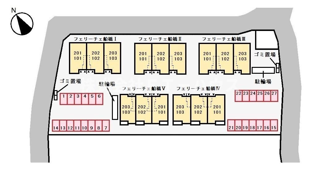 フェリーチェ船橋Ⅴの駐車場|駐車場
