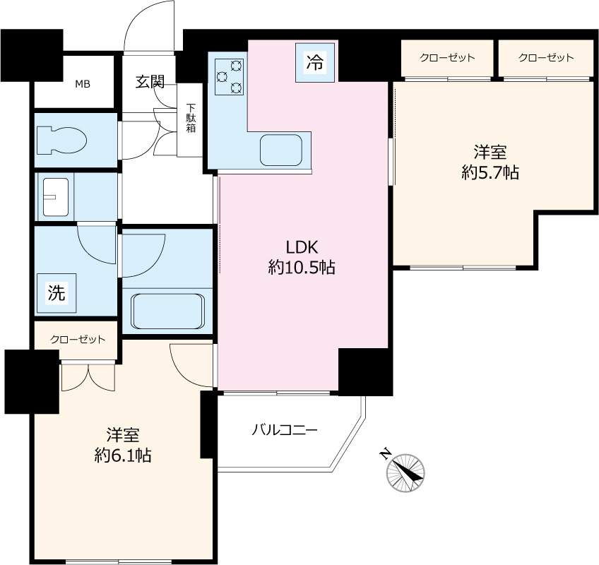 東池袋ハイツ壱番館の間取り