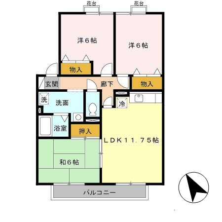 23番館　Aの間取り