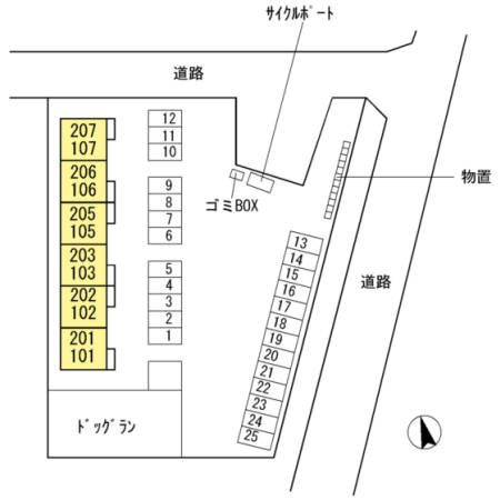 リエゾン　シュシュの区画図