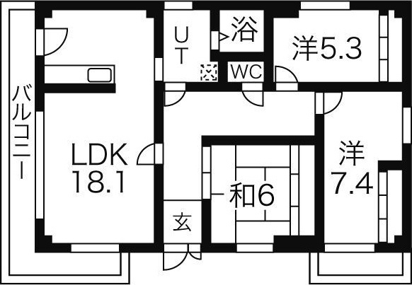 【間取り】 | deuxieme SAWADA(ドゥジェームサワダ)